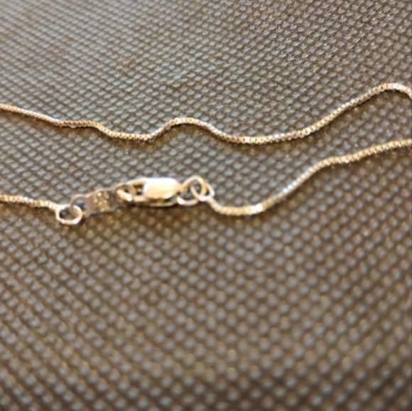 Sterling Silver 925 Diamond Ribbon Pendant Nicklace Signed SUN 0.10 ctw 1" long - Picture 5 of 5